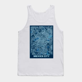 Mexico City - Mexico Peace City Map Tank Top